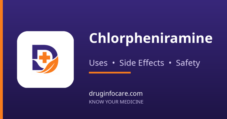 Chlorpheniramine — DrugInfoCare