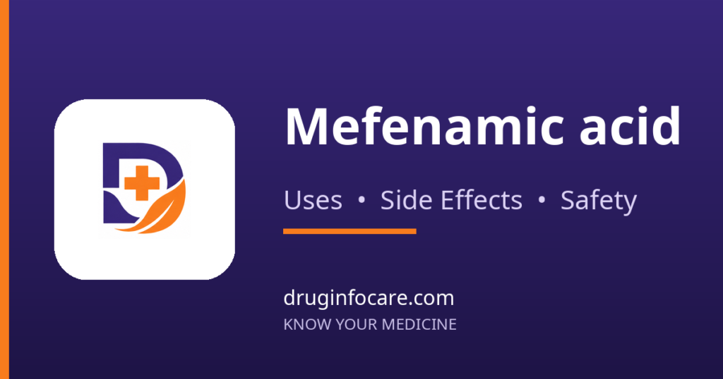 Mefenamic acid — DrugInfoCare