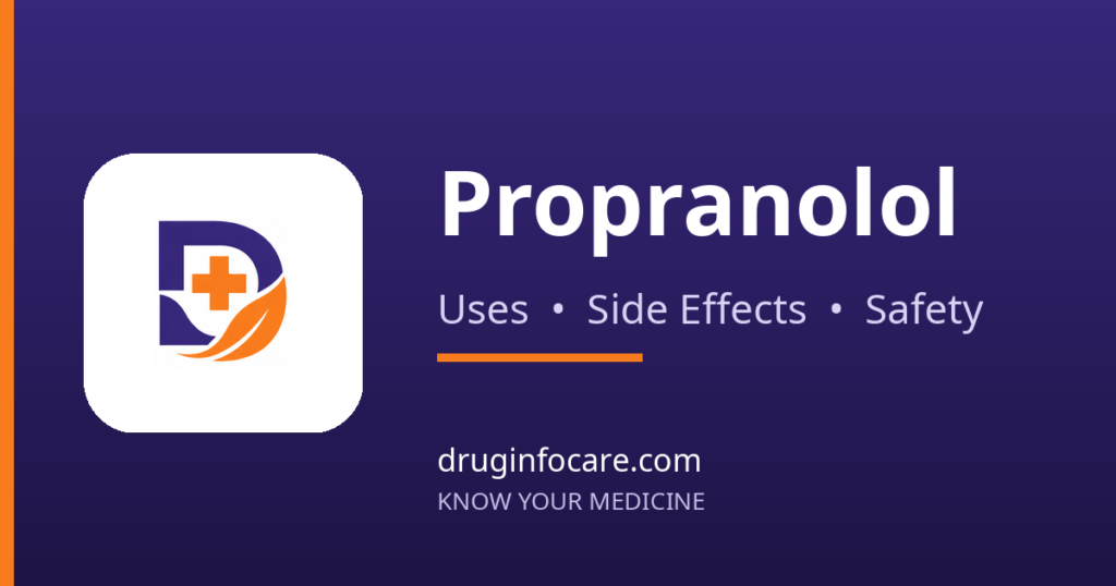 Propranolol — DrugInfoCare
