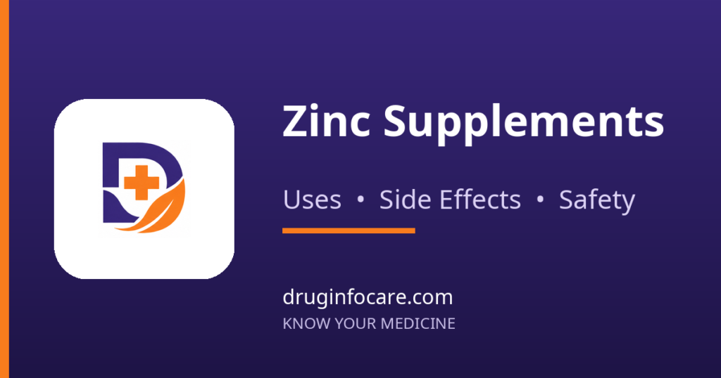 Zinc Supplements — DrugInfoCare